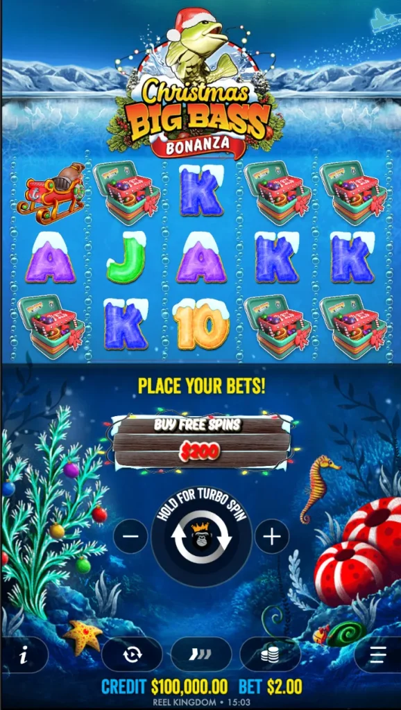 Christmas Big Bass Bonanza mobile view