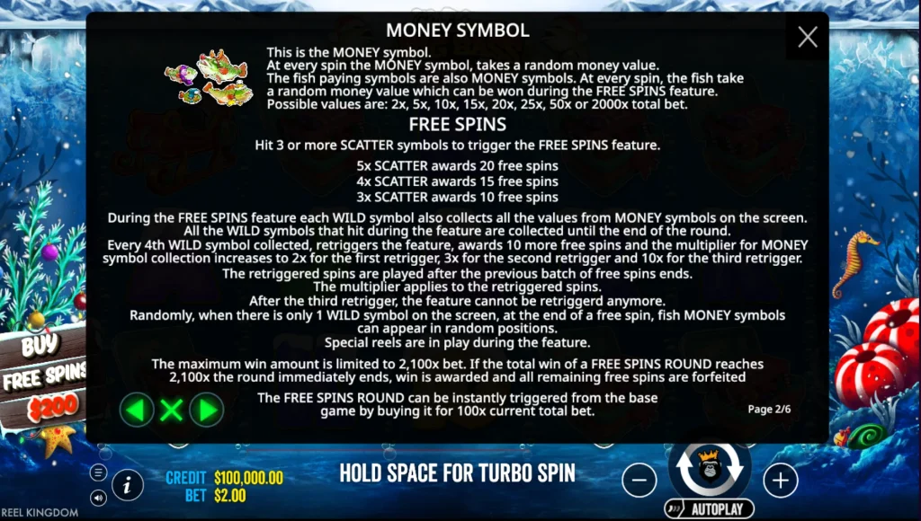 Christmas Big Bass Bonanza page rule 2