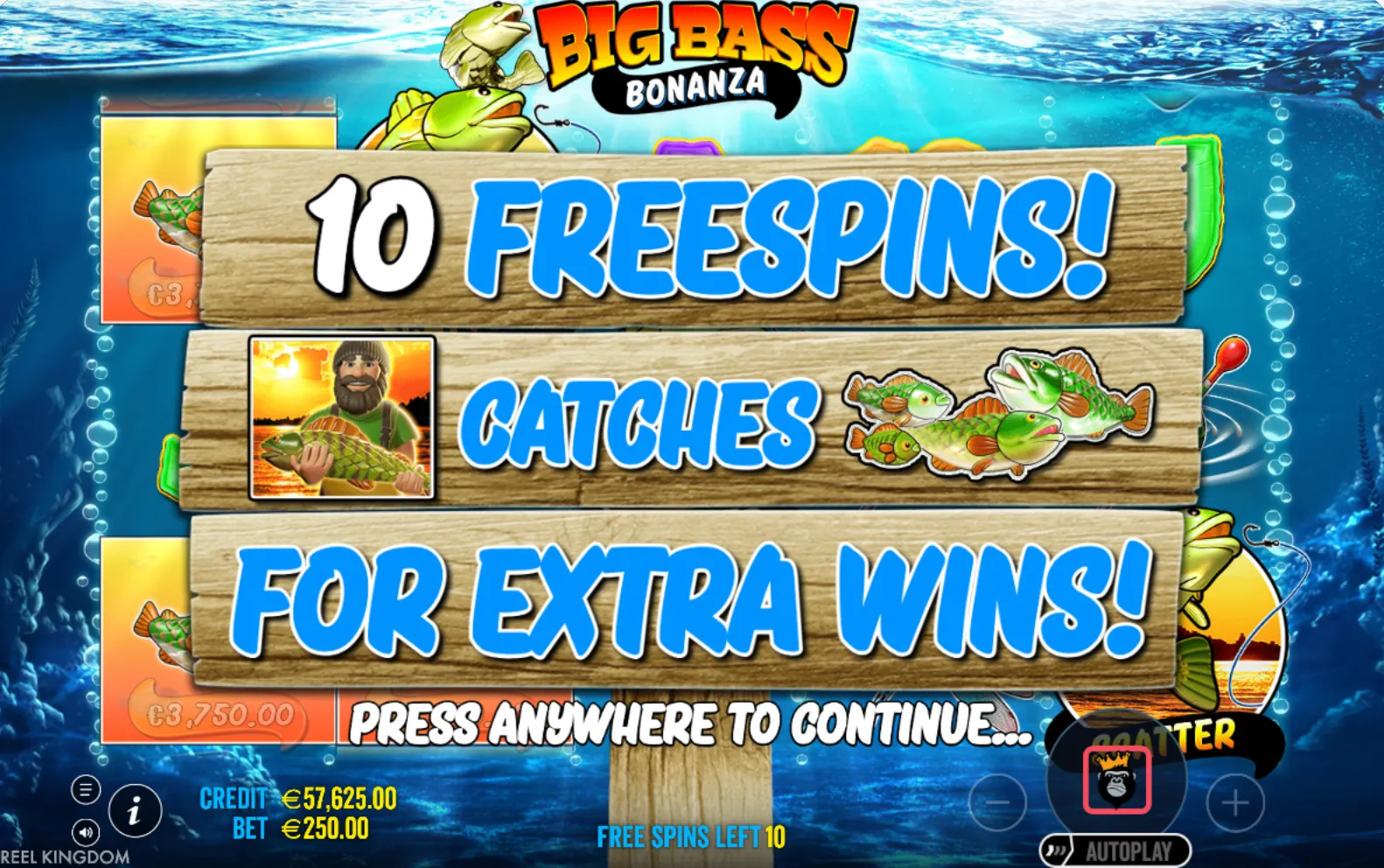 Big bass bonanza free spins