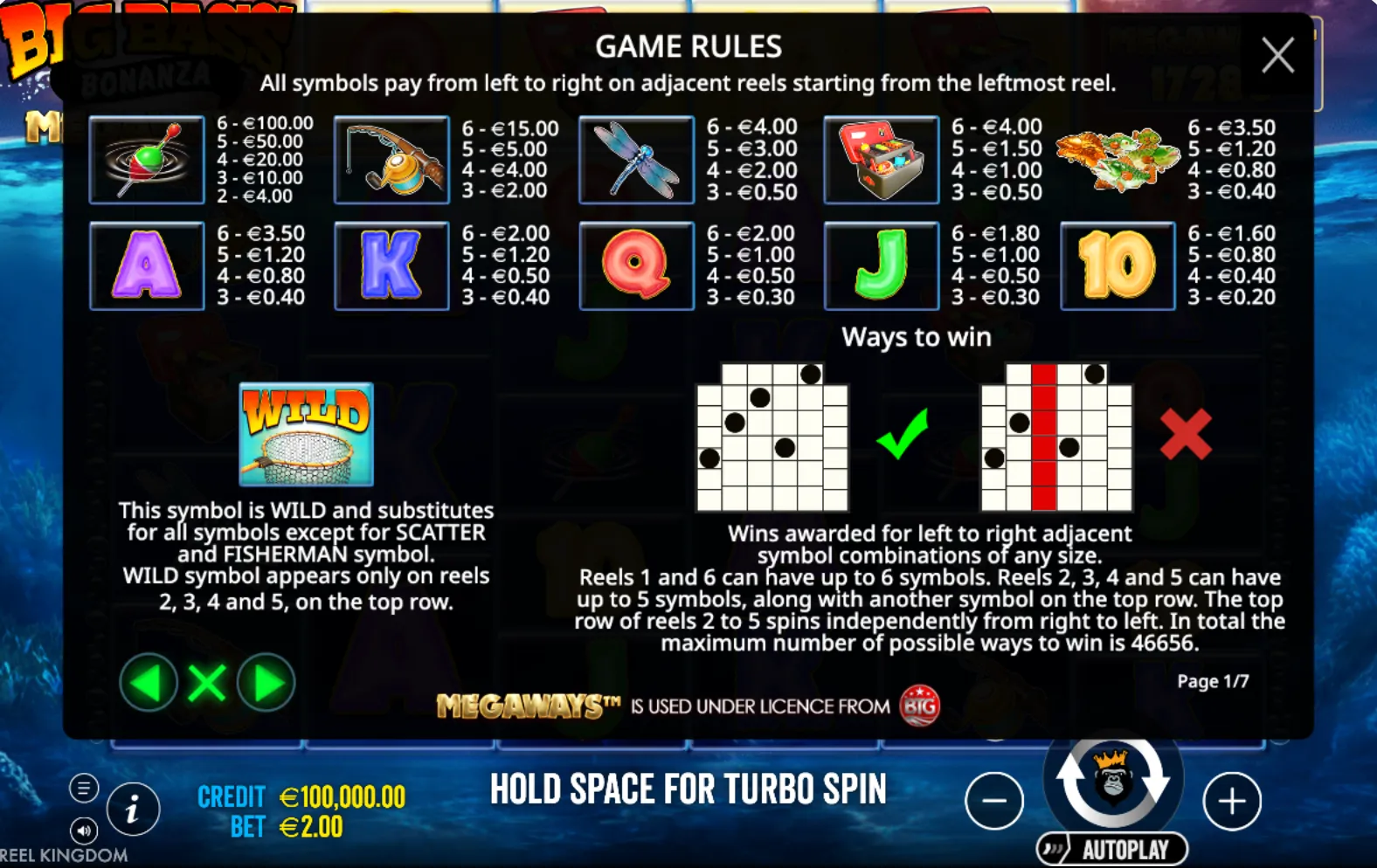 big bass bonanza megaways game rules