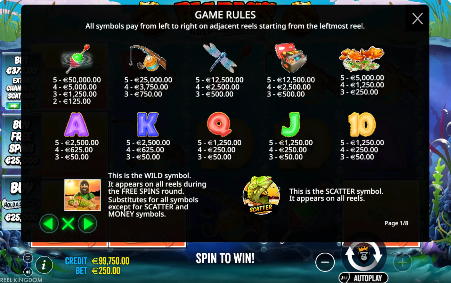 big bass hols spinner game rules