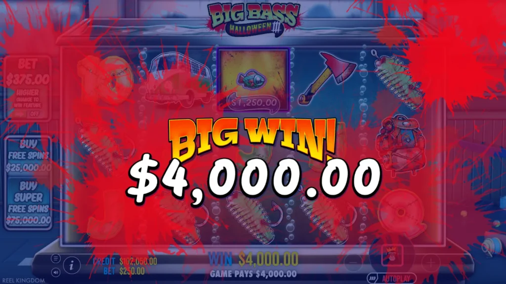 Big Bass Halloween 3 big win