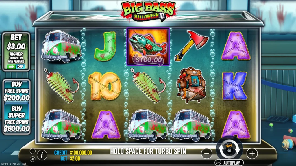 Big Bass Halloween 3 slot screen
