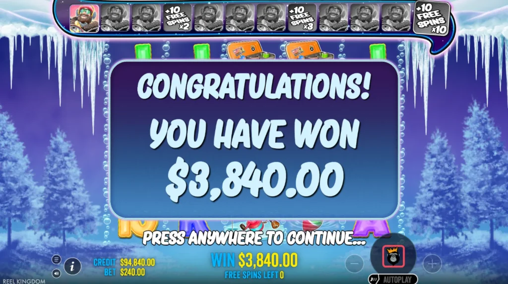 Bigger Bass Blizzard Christmas Catch big win