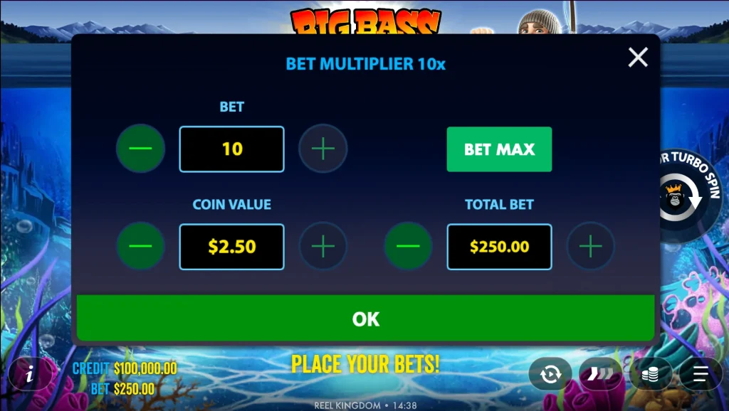 big bass bonanza keeping it reel max bet